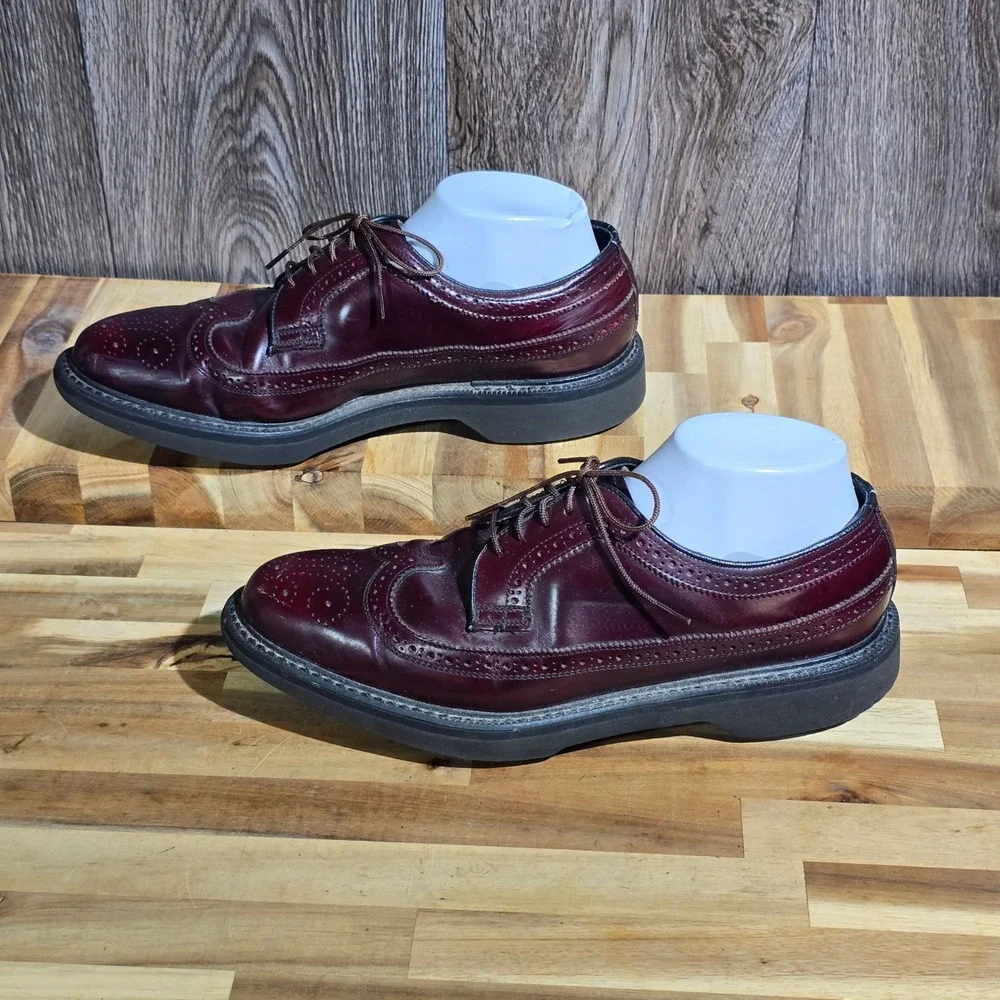 Stuart McGuire 8 D Spring-Step Cushion Oxblood Wingtip Brogue Oxford Oil Resist‎
